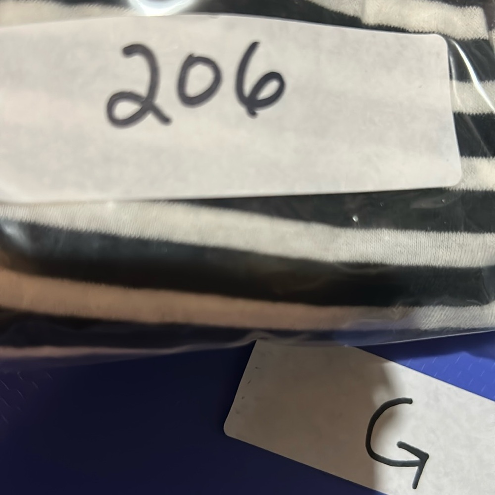 J. CREW NWT Black and white striped turtleneck size L 100% cotton - Picture 6 of 6